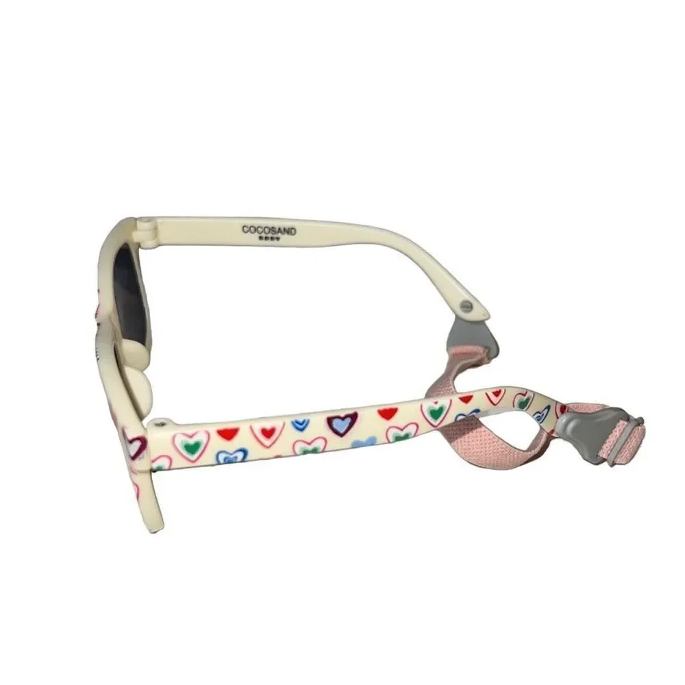 Cocosand Toddler Baby Kids Straped Heart Design Retro Aviator Sunglasses